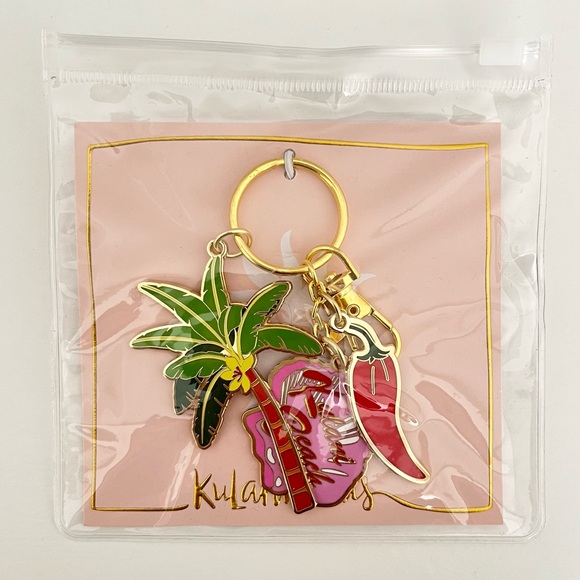 NEW Kulani Kinis Australia Metal Keychain Bag Charms Tropical Beach Sun Surf - Picture 3 of 4